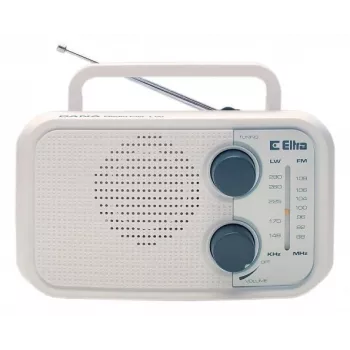 Radio Eltra DANA valkoinen – kannettava analoginen radio, kompakti pöytämalli