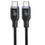 USB-C - USB-C 60W Glamour-kaapeli 1,5 m musta