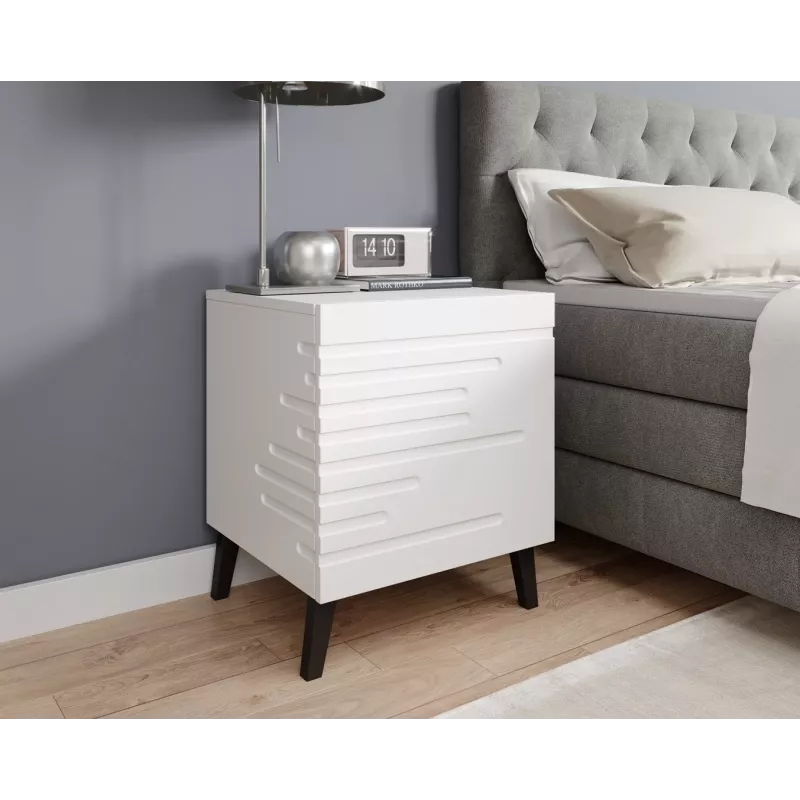 Yöpöytä cama meble NOVA 1 laatikko 44×40×52 cm, valkoinen matta