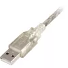 Delock 82057 USB 2.0 -kaapeli A-tyypin uros – B-tyypin uros, 0,5 m, läpinäkyvä