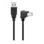 Microconnect USBAB2abgewinkelt2 USB-kaapeli USB 2.0 1,8 m USB A USB B musta