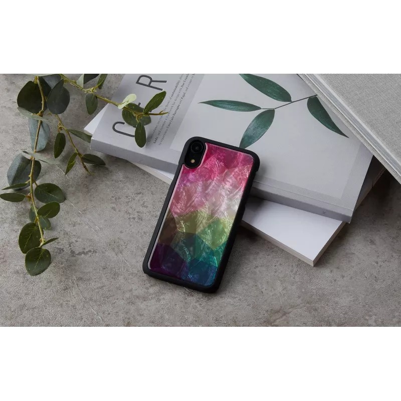 iKins älypuhelinkotelo iPhone XR — vesikukkakuvio, musta
