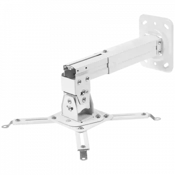 ONKRON K3A katto-/seinäprojektoriteline — valkoinen, maks. kantavuus 10 kg, 130×390×102 mm