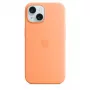 Apple iPhone 15 silikonikotelo MagSafe-yhteensopiva – Orange Sorbet