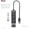 USB-keskitin CLUB3D USB 3.2 Gen1 Type-A 3 liitännällä ja gigabitin Ethernet