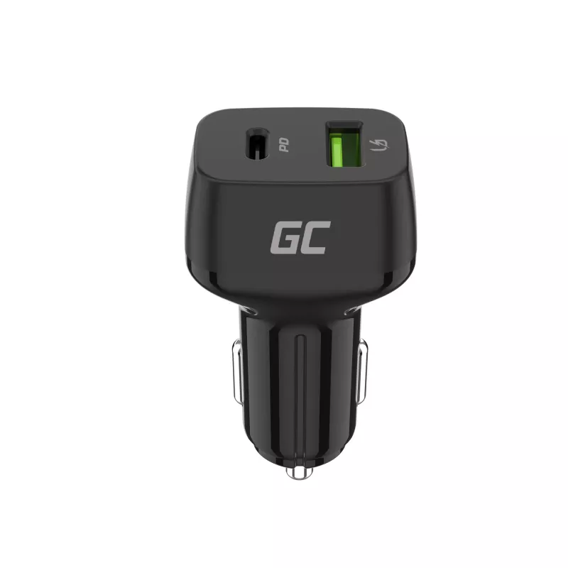 Autolaturi Green Cell CAD33, 42 W, USB-C PD + USB-A QC3.0, 12/24 V tulo, 5–12 V lähtö