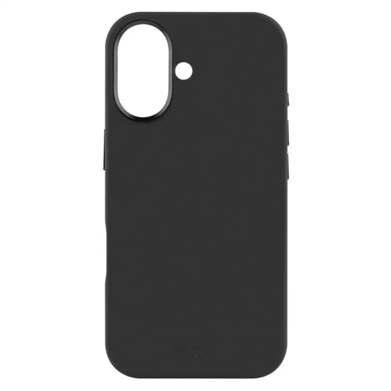 FIXED MagFlow nestesilikonista valmistettu takakansi Apple iPhone 17 -puhelimelle, musta