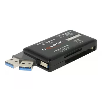 DeLOCK SuperSpeed USB -kortinlukija CF SD Micro SD MS M2 xD 5 Gbps
