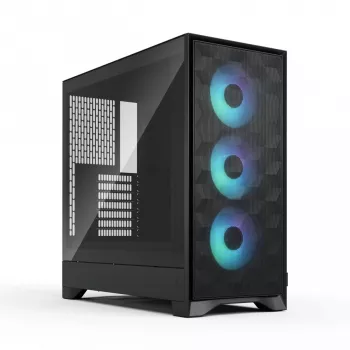 Fractal Design Pop 2 Air musta Solid Midi-Tower-PC-kotelo — ATX-tuki, 3x 120 mm etutuulettimet, 2,5/3,5