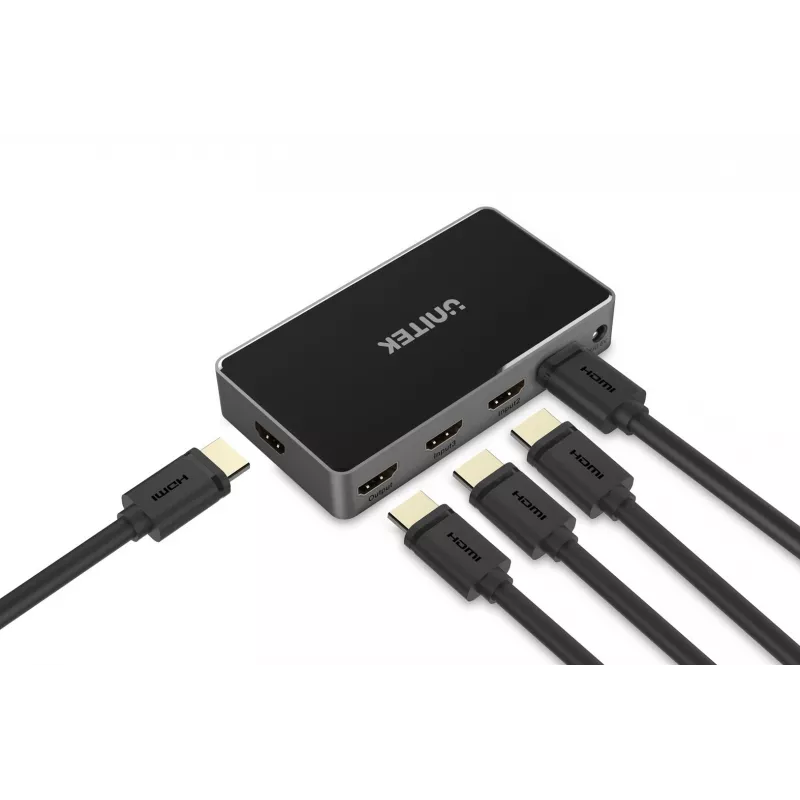 HDMI-videokytkin Unitech V1110A 4K 1.4b 5V 1A