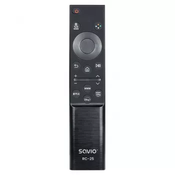 SAVIO RC-25 infrapuna-TV-kaukosäädin, painonäppäimistö, musta, kantama jopa 10 m, 1 laitteelle, käyttää 2x AAA