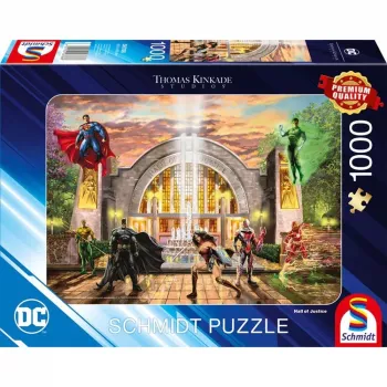 Thomas Kinkade Studios: DC Justice League - Hall Of Justice, palapeli 1000 palaa