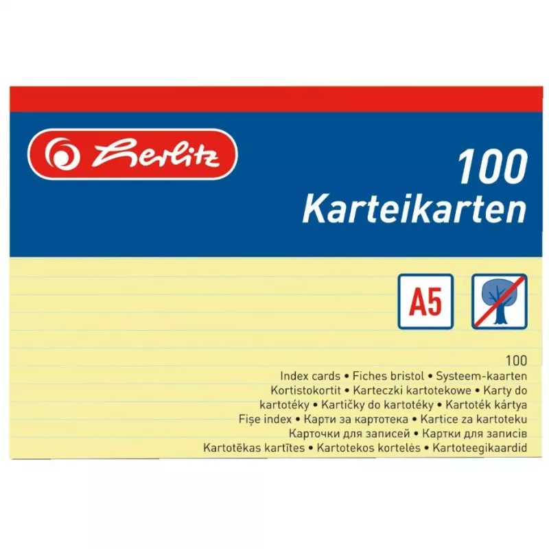 Korttikortti Herlitz 1150515 keltainen 1 kpl