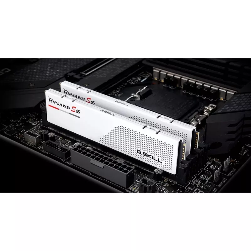 DIMM 32 GB DDR5-6000, muisti valkoinen, F5-6000J2836G16GX2-RS5W, Ripjaws S5, INTEL XMP