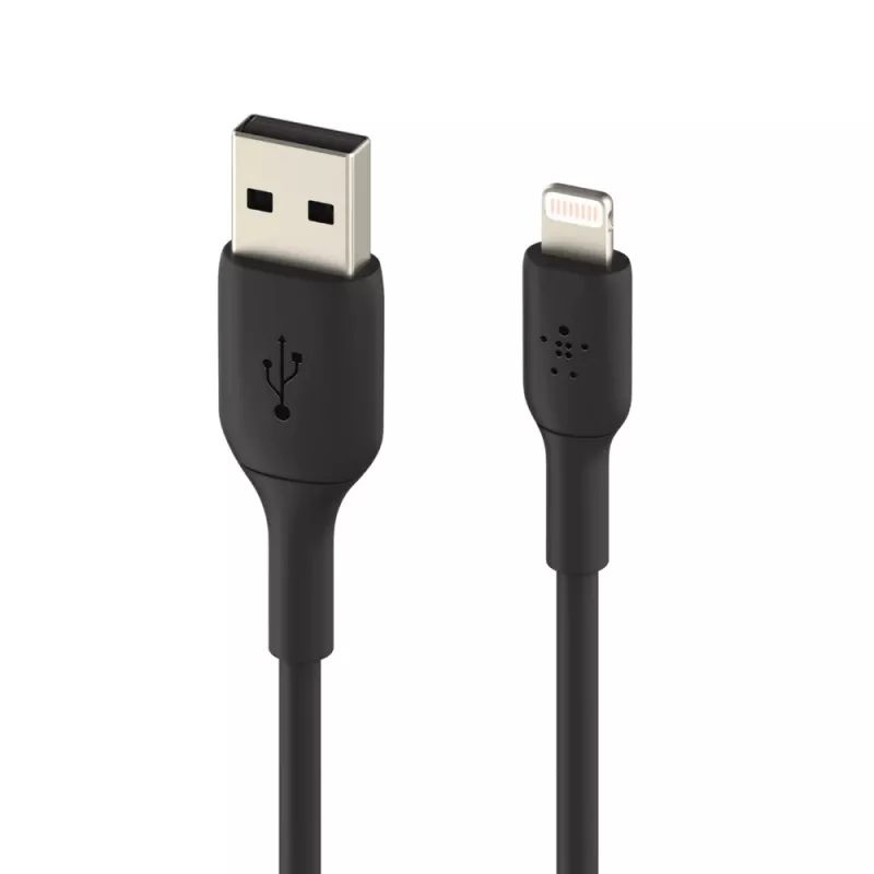 Belkin PVC USB-A - Lightning 3 m musta