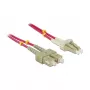 Kuituoptinen kaapeli DELOCK LC–SC 5 m, multimode 50 µm, täysduplex, violetti