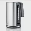 Severin WK 3449 vedenkeitin — 1,7 l, 2400 W, ruostumaton teräs/muovi, musta-hopea