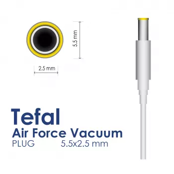 Akyga AK-PD-21 virtalähde Tefal / Rowenta -pölynimurille 29 V / 0,75 A, 21,75 W, 5,5 x 2,5 mm, 1,8 m, valkoinen