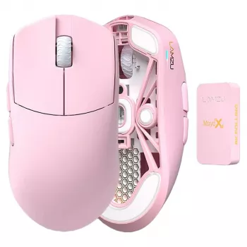 Hiiri Lamzu MAYA X 8K Wireless Gaming hiiri vaaleanpunainen USB