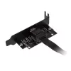 Akasa Low Profile PCI -kiinnikeadapteri USB 3.1 Type-C - musta - adapteri - digitaali/data