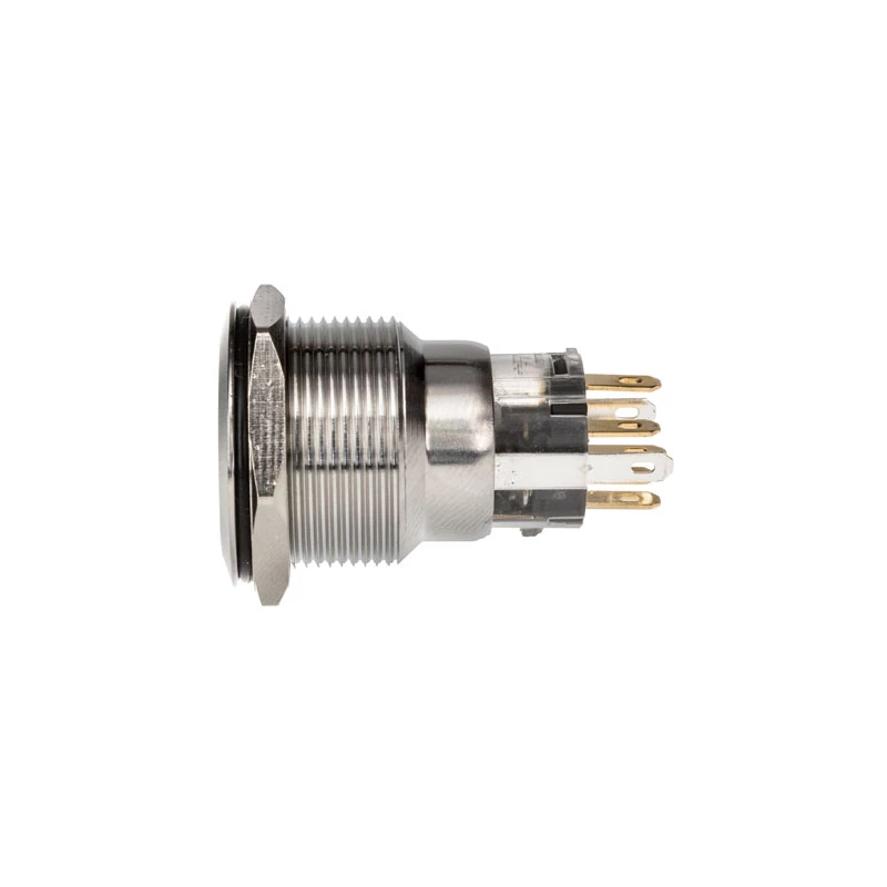 Painonappi DimasTech vandalismikytkin 22mm Silverline Dot RGB PD215, 22 mm