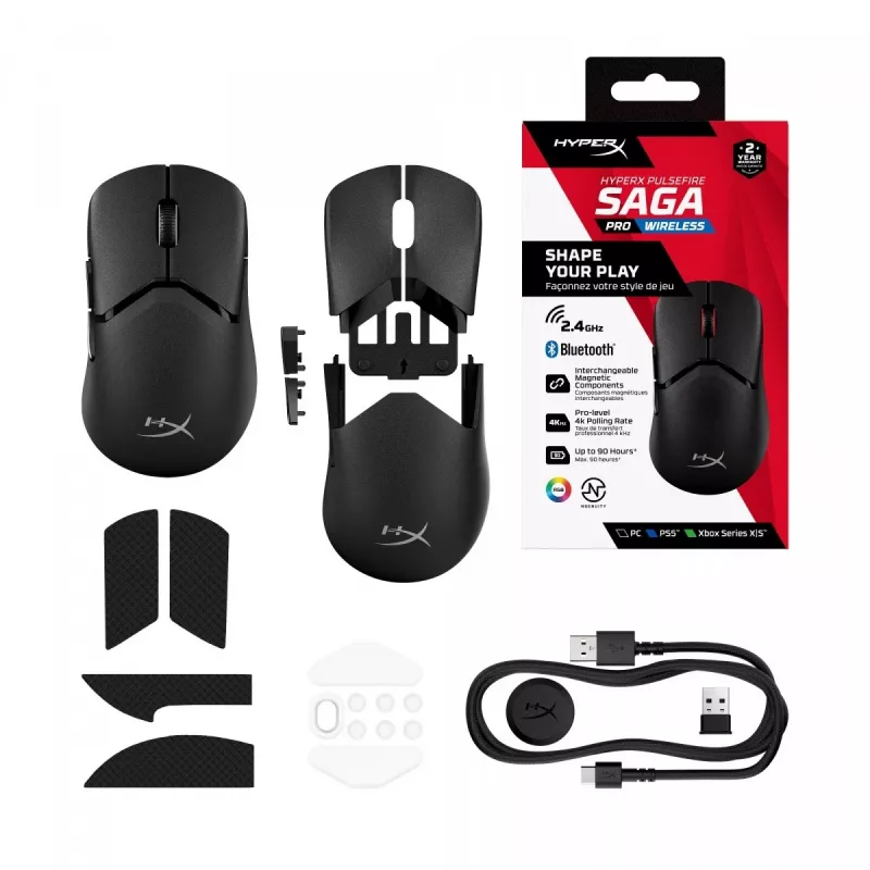 HyperX Pulsefire Saga Pro langaton pelihiiri (musta)