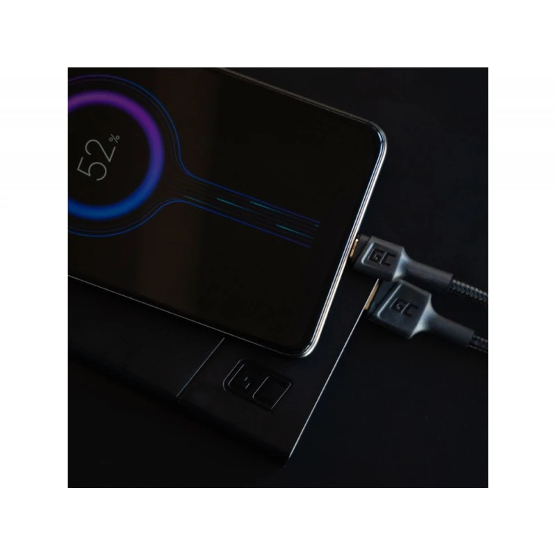 USB 2.0 -kaapeli Green Cell KABGC20 — USB A - Micro-USB B, 1,2 m, musta