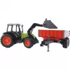 Lelutraktori Bruder Claas Nectis 267 F kippiperävaunulla