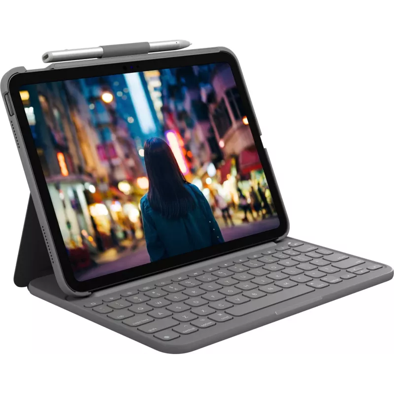 Logitech 920-011423 näppäimistö mobiililaitteille QWERTZ saksa Bluetooth harmaa