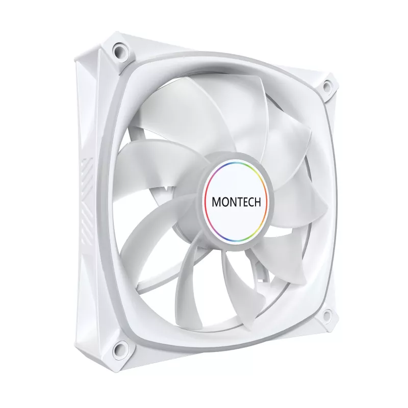 MONTECH RX120 PRO valkoinen 120mm ARGB Reverse Blade 3 kpl:n pakkaus
