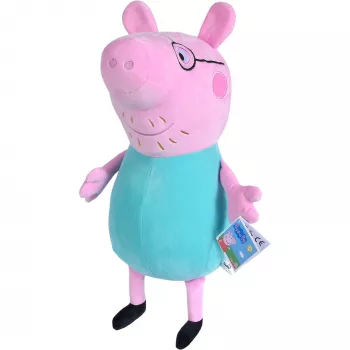 Pehmeä pehmolelu SIMBA Peppa Pig Papa Pig, 37 cm, pehmolelu halailuun ja leikkiin