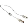 Delock 82057 USB 2.0 -kaapeli A-tyypin uros – B-tyypin uros, 0,5 m, läpinäkyvä