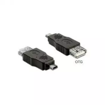 Delock 65399 Mini-USB Type B (uros) - USB Type A (naaras) OTG-sovitin, musta