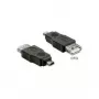 Delock 65399 Mini-USB Type B (uros) - USB Type A (naaras) OTG-sovitin, musta