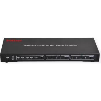 ROTRONIC-SECOMP ROLINE 4K HDMI-matriisikytkin, 4 x 2 - video/äänikytkin