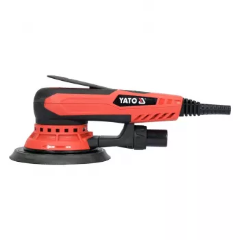 Epäkeskohiomakone YATO YT-82206 — 350 W, 150 mm laikka, 5 mm epäkeskoliike, 4 000–10 000 kierr./min, 3 m johto