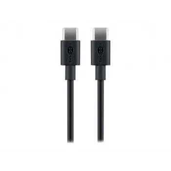 Wentronic goobay - USB-kaapeli - USB-C (M) - USB-C (M) - USB 2.0 3 A - 0,5 m - musta (66316)