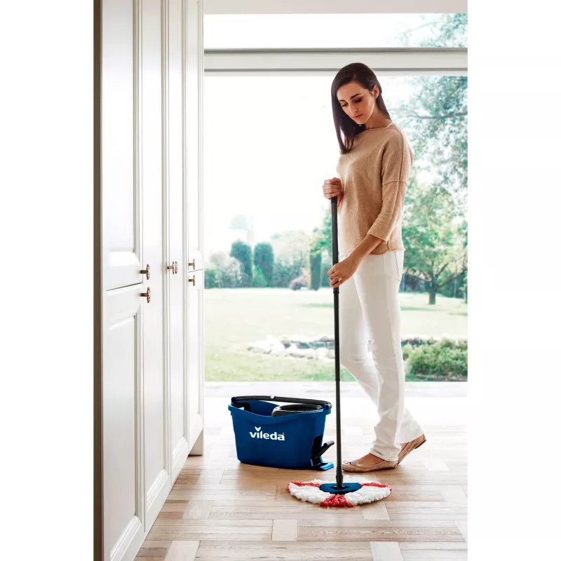 Bodenwischer VILEDA TurEasyWring & Clean Box 167756 ämpärillä ja puristimella
