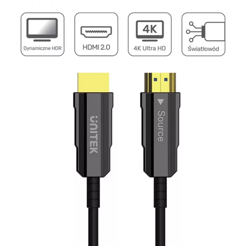 Unitek HDMI optinen kaapeli C11092ASL01 4K 60Hz, 15 m pituus