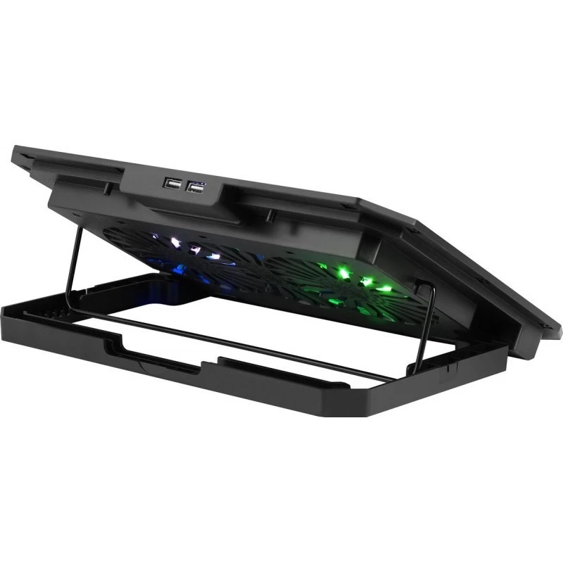 Kannettavan jäähdytysalusta DEFENDER NS-510, 2 tuuletinta, 2×USB-liitäntää ja RGB-valaistus