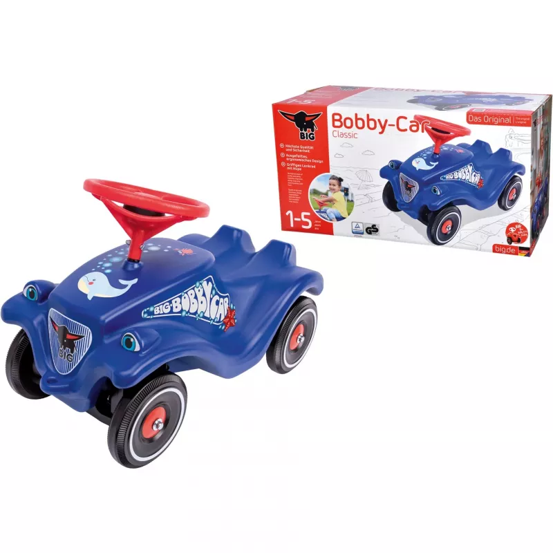 Liukumäki-auto Simba-Dickie BIG Bobby-Car, työntöveto, ikä 1–5, 4 pyörää, sininen/punainen