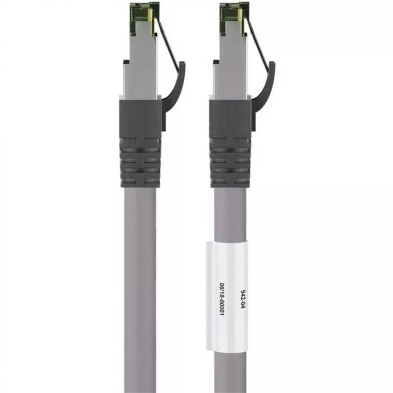 Goobay CAT 8.1 -patchkaapeli, S/FTP (PiMF), harmaa, 0,5 m - LSZH halogeeniton, kupari AWG 24 (55135)