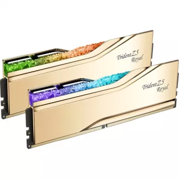 DIMM 32 GB DDR5-6000, muisti kulta, F5-6000J2836G16GX2-TR5G, Trident Z5 Royal RGB, INTEL XMP