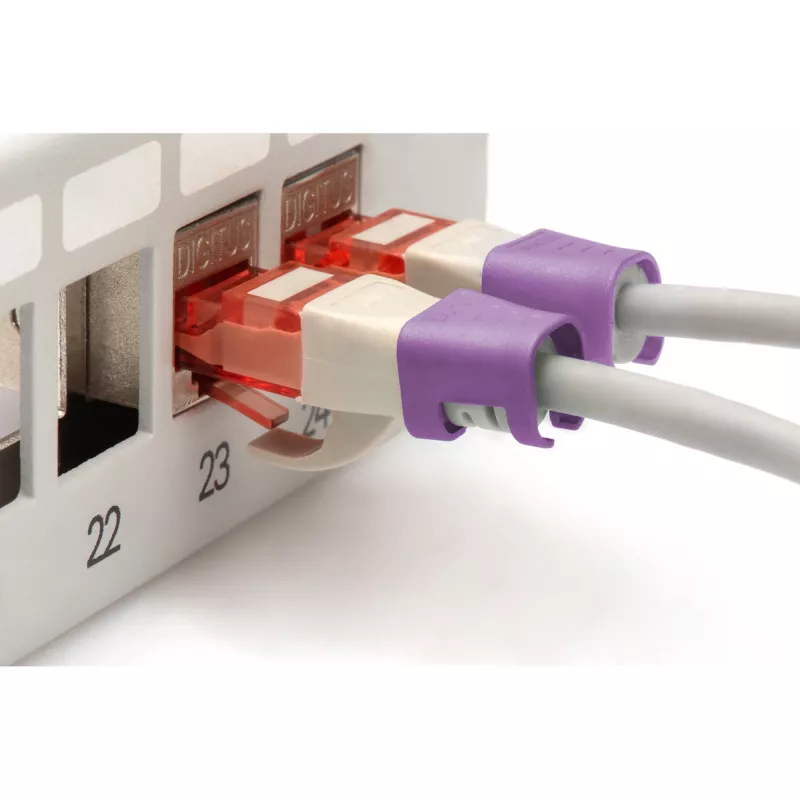 Värikoodausklipsi Digitus Color Clips patch-kaapeleille A-CC-VI PVC violetti