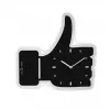 NeXtime seinäkello 3072zw Thumbs up, 40,5x41 cm, seinäkello, musta/hopea