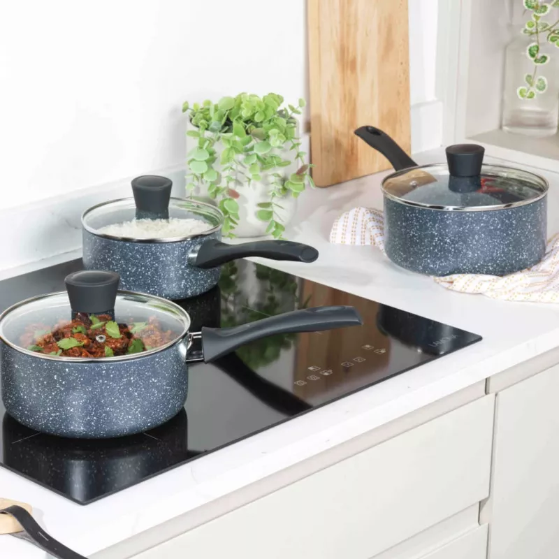 Russell Hobbs Nightfall Stone kattilasarja 3-osainen 16/18/20 cm tarttumaton