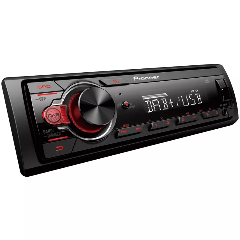 Pioneer MVH-130DABAN auton mediasoitin DAB-antennilla, musta