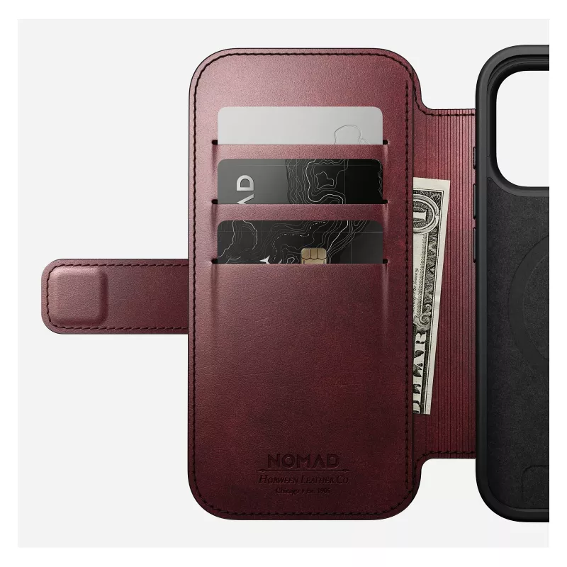 Nomad Modern Leather Folio -puhelinkotelo Apple iPhone 17 Pro, 6,3
