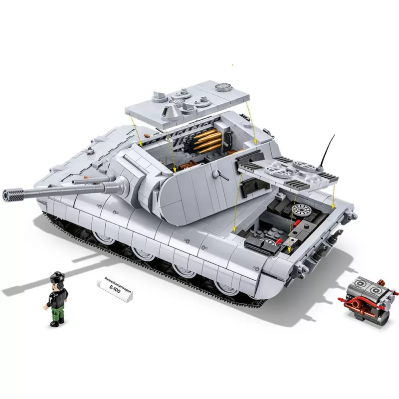 Rakennussarja COBI Panzerkampfwagen E-100 toinen maailmansota 1511 osaa