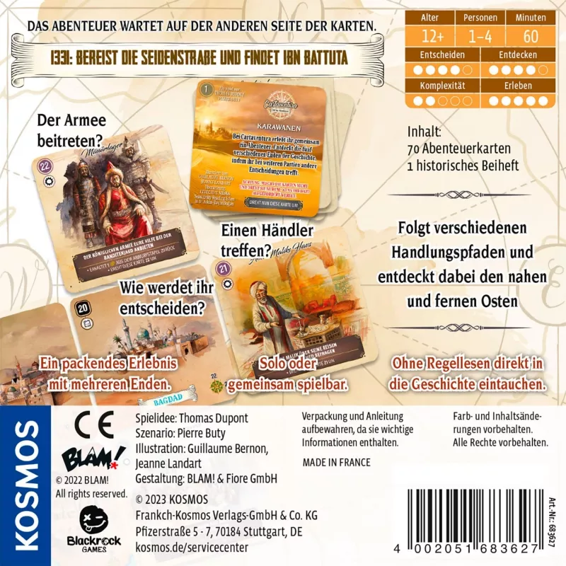 Cartaventura Karawanen, korttipeli